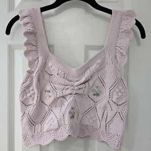 Zara Knit Floral Tank Top